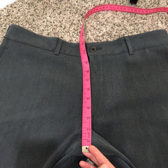 Armani Collezioni Straight Leg Pants Size 14 Dark Gray 11” High Rise - Picture 6 of 10